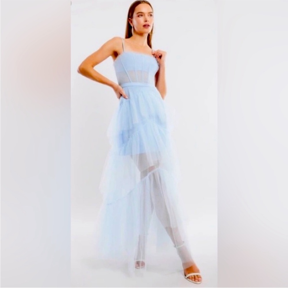 Bcbg Oly Blue Tulle Dress